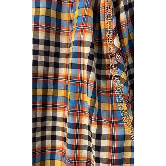 Bugatchi ShapedFit XL Men's Plaid Long Sleeve Snap Front Shirt TopStitch Western - Picture 7 of 14